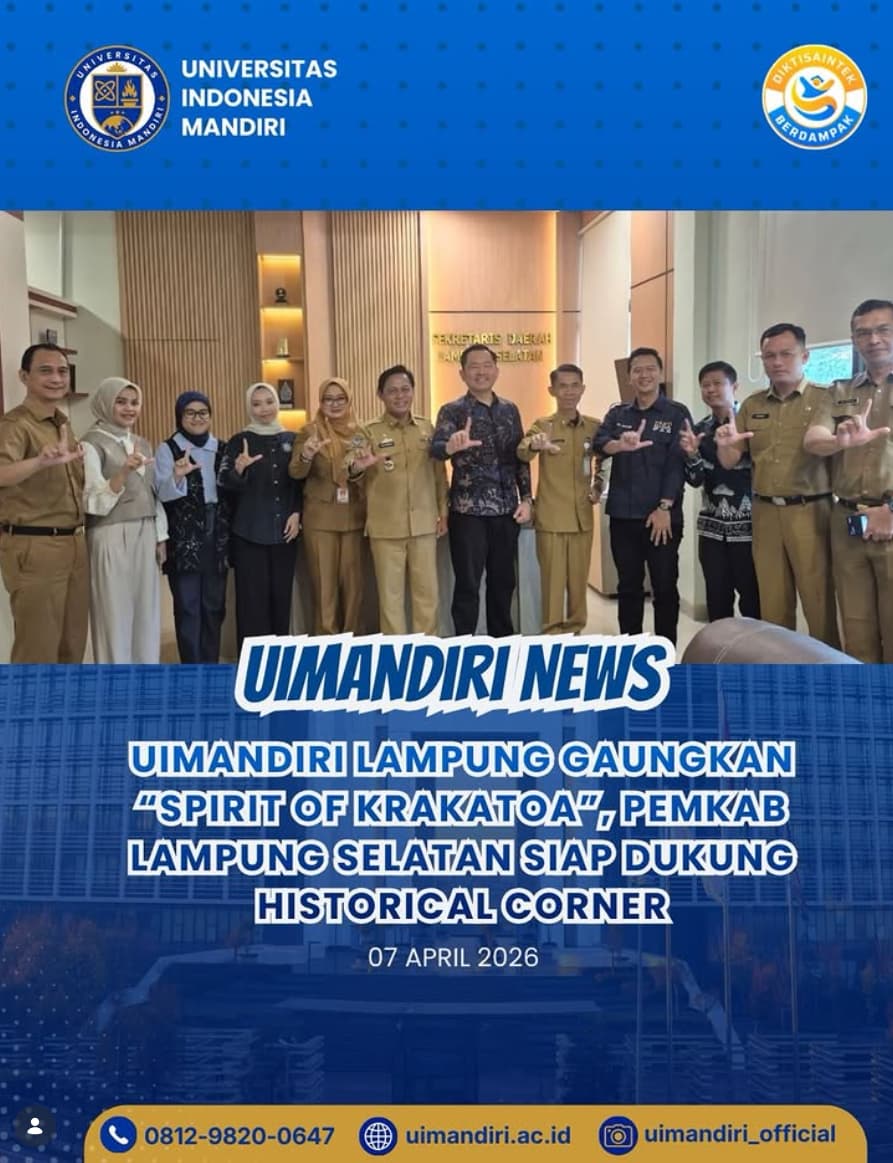 Universitas Indonesia Mandiri (UIMandiri) Lampung melakukan audiensi dengan Pemerintah Kabupaten Lampung Selatan melalui Sekretaris Daerah