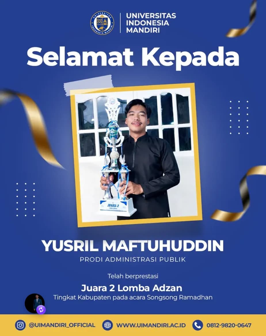Juara Lomba Adzan Tingkat Kabupaten