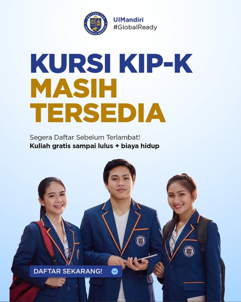 Kursi KIP Kuliah UIMandiri masih nunggu.